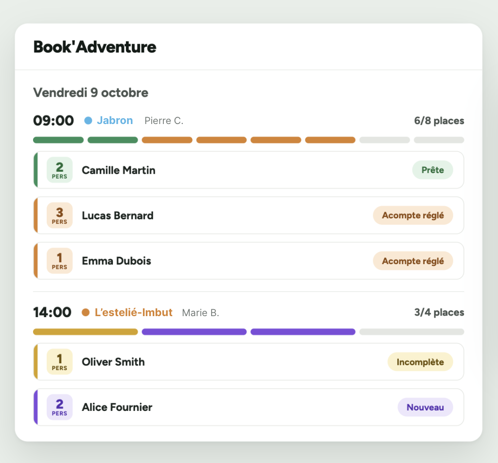 Planning Book'Adventure